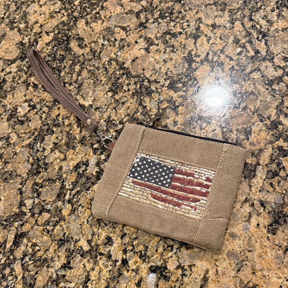 Mona B Canvas Wristlet with Zipper